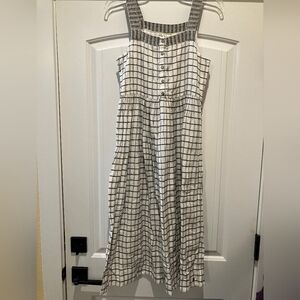 Stylish Black and White Checkered Dress